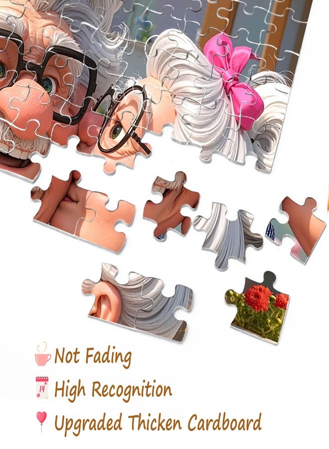 BBOLDIN Colorful Valentines Day Puzzle for Adults 1000 Pieces, Grandma Grandpa Jigsaw Puzzle, Couples Cafe Love Puzzle - Image 4